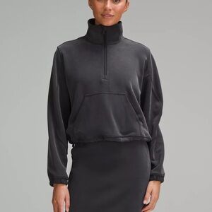 Lululemon Brushed Softstreme Half Zip in Black